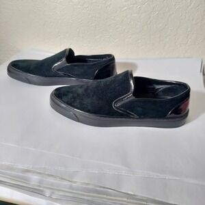 Robert Wayne Black Faux Suede Slip On Shoes Size 10